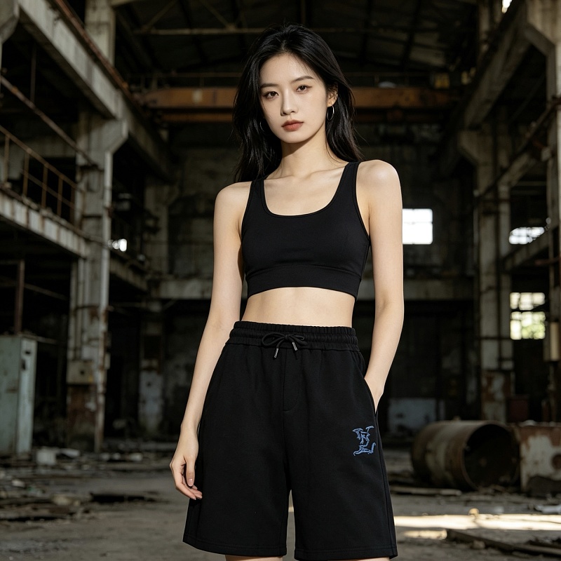 LOUIS VUITTON 26SS Letter Embroidery Logo White Blue Shorts