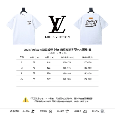 LOUIS VUITTON 26SS Letter Logo Black Short Sleeve T-Shirt 02