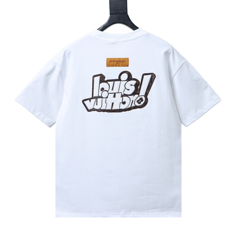 LOUIS VUITTON 26SS Letter Logo Black Short Sleeve T-Shirt