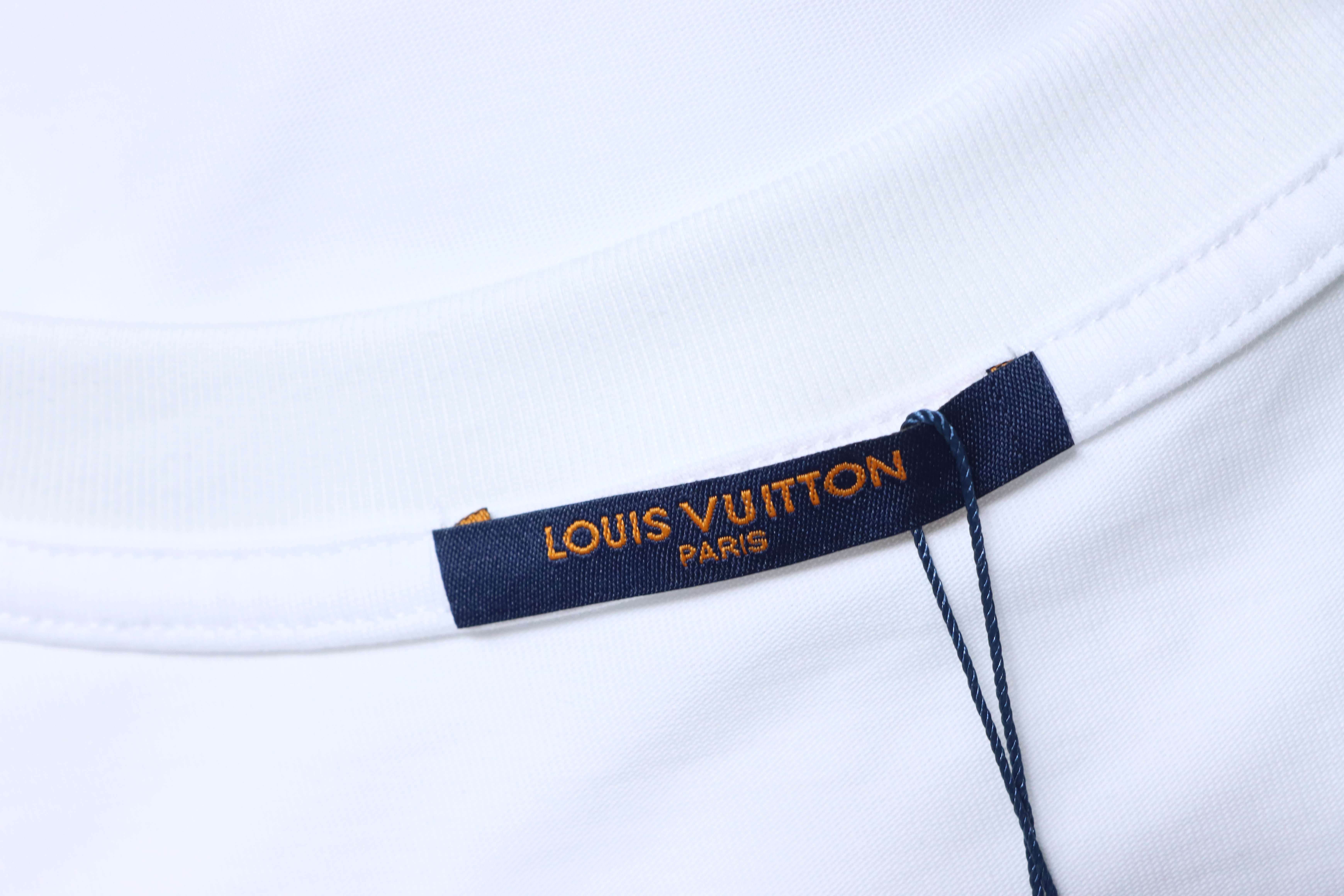 LOUIS VUITTON 26SS Letter Logo Black Short Sleeve T-Shirt