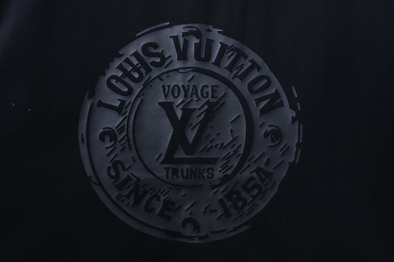 LOUIS VUITTON 26SS Print Crew Neck Black Short Sleeve T-Shirt