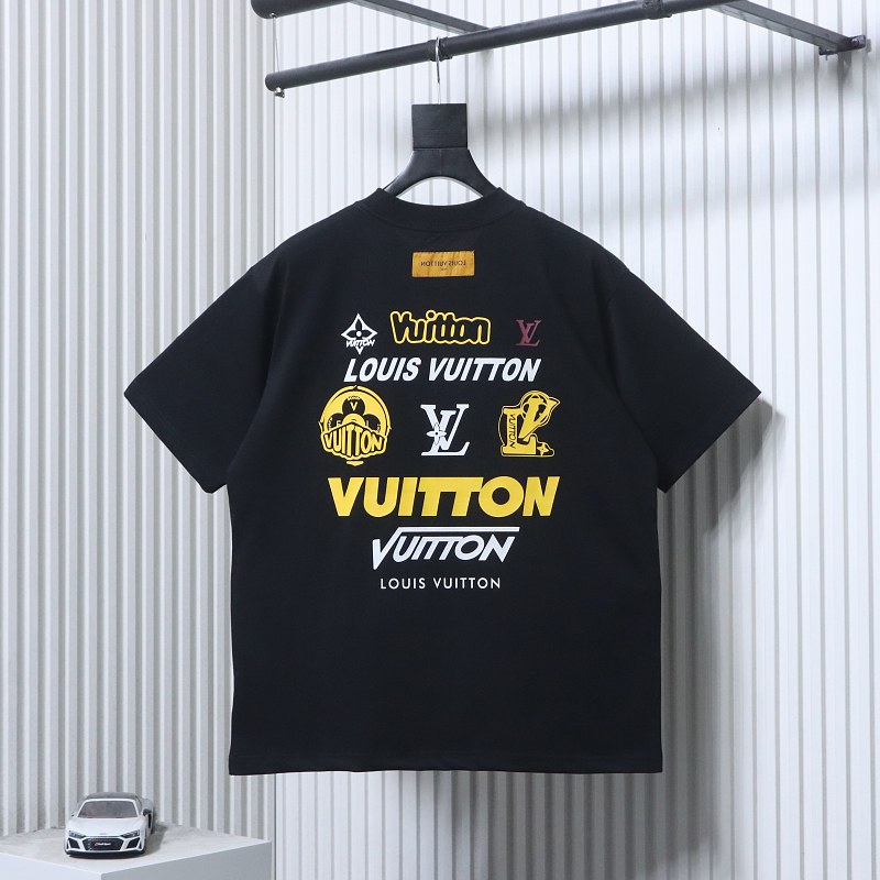 LOUIS VUITTON 26SS Print Crew Neck Logo White Short Sleeve T-Shirt