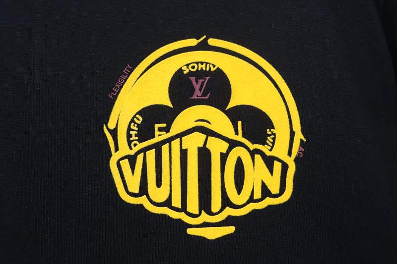 LOUIS VUITTON 26SS Print Crew Neck Logo White Short Sleeve T-Shirt
