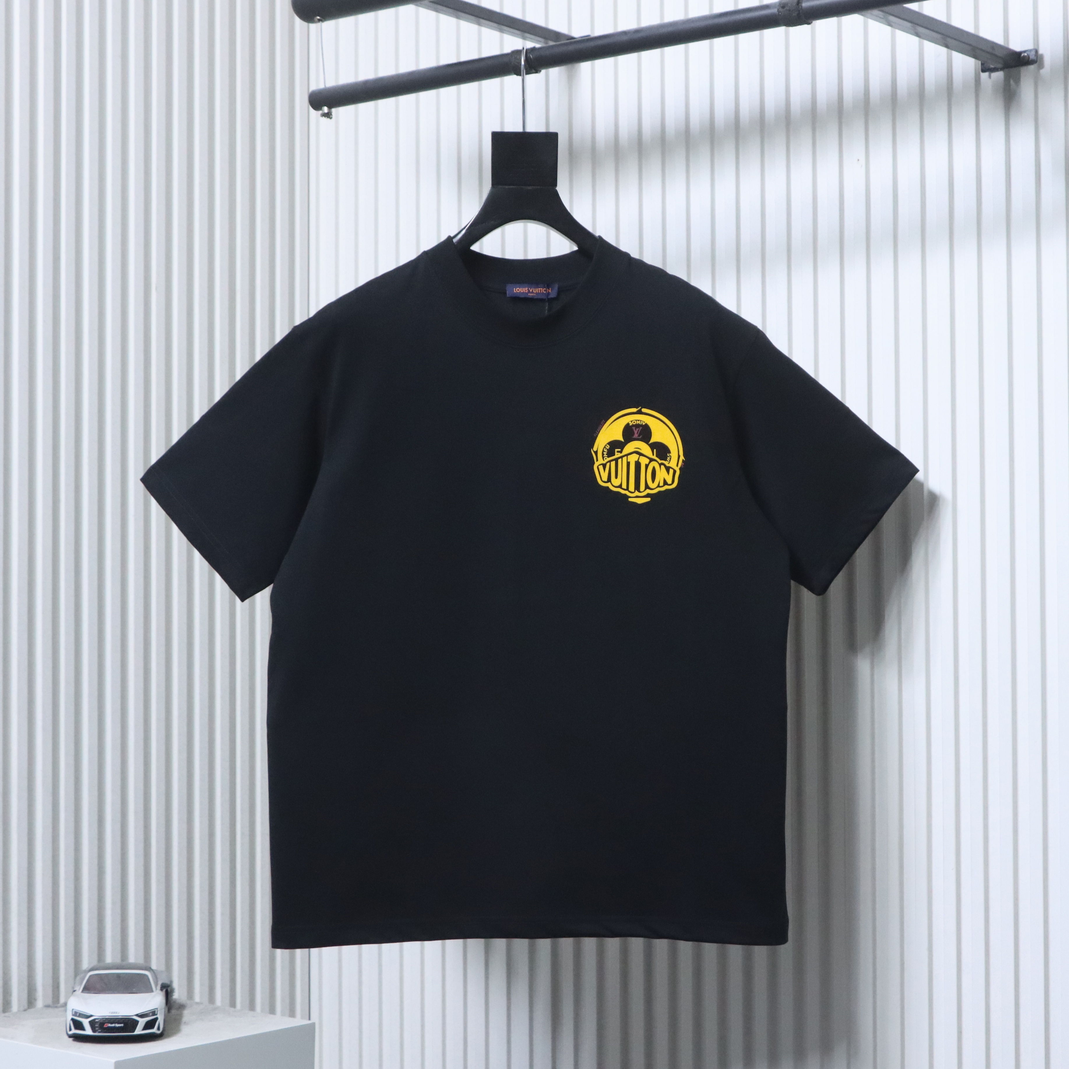 LOUIS VUITTON 26SS Print Crew Neck Logo White Short Sleeve T-Shirt