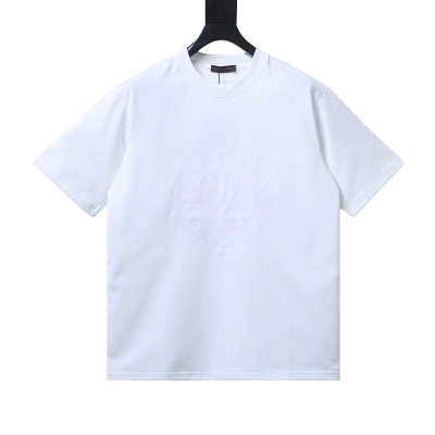 LOUIS VUITTON 26SS Print Crew Neck White Short Sleeve T-Shirt 01