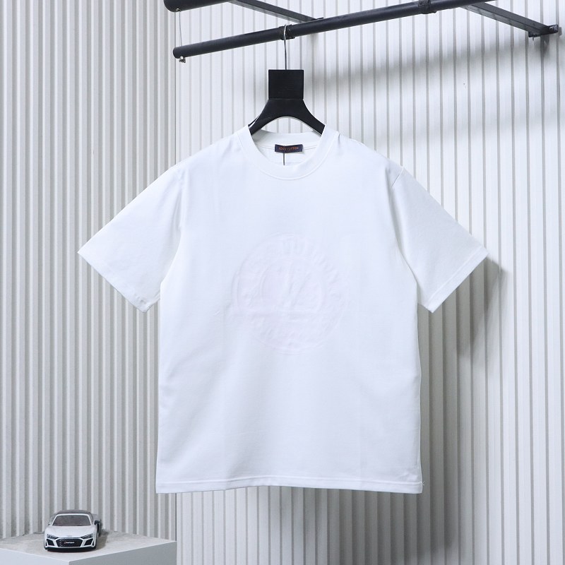 LOUIS VUITTON 26SS Print Crew Neck White Short Sleeve T-Shirt