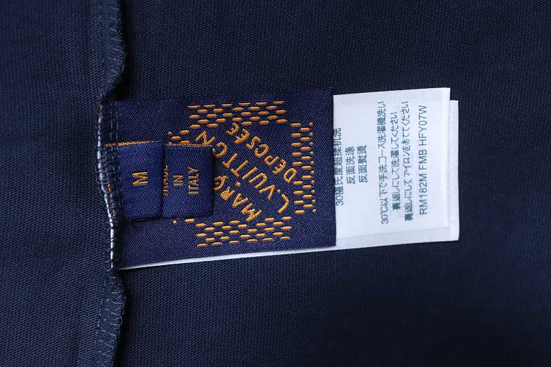 LOUIS VUITTON 26SS Sailing Logo Embroidery Logo Black Short Sleeve T-Shirt Style 1
