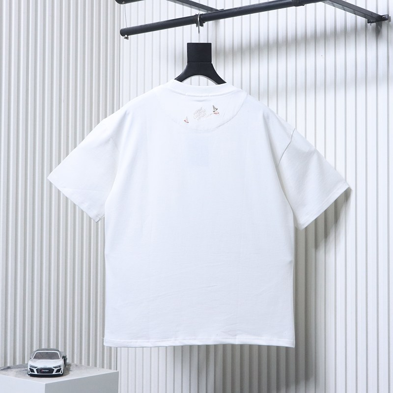 LOUIS VUITTON 26SS Sailing Logo Embroidery Logo Black Short Sleeve T-Shirt Style 2