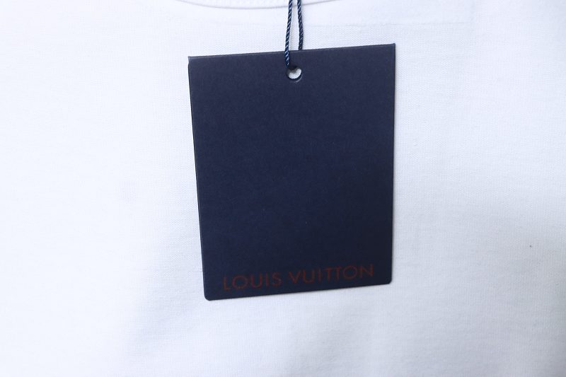 LOUIS VUITTON 26SS Sailing Logo Embroidery Logo Black Short Sleeve T-Shirt Style 2