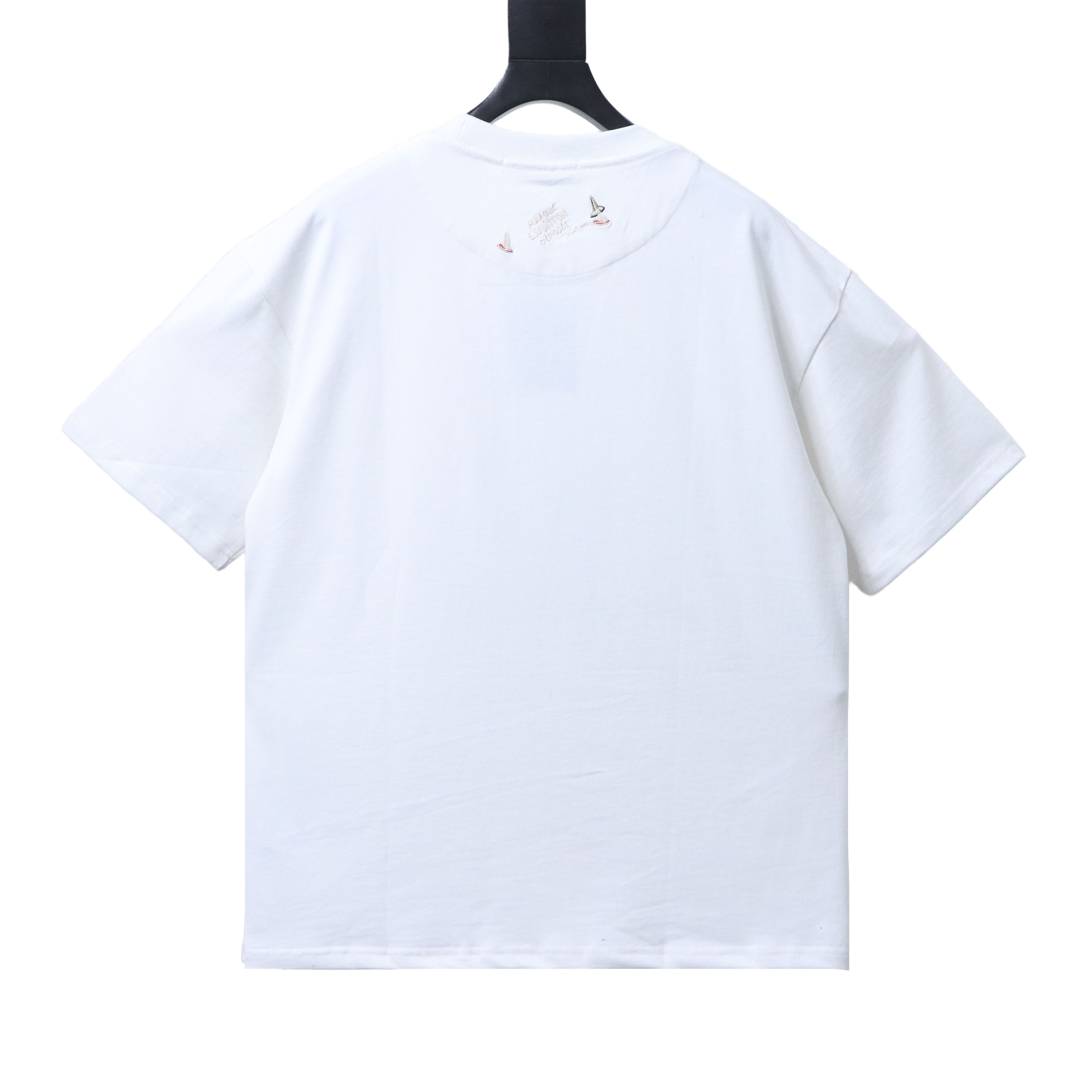 LOUIS VUITTON 26SS Sailing Logo Embroidery Logo Black Short Sleeve T-Shirt Style 2