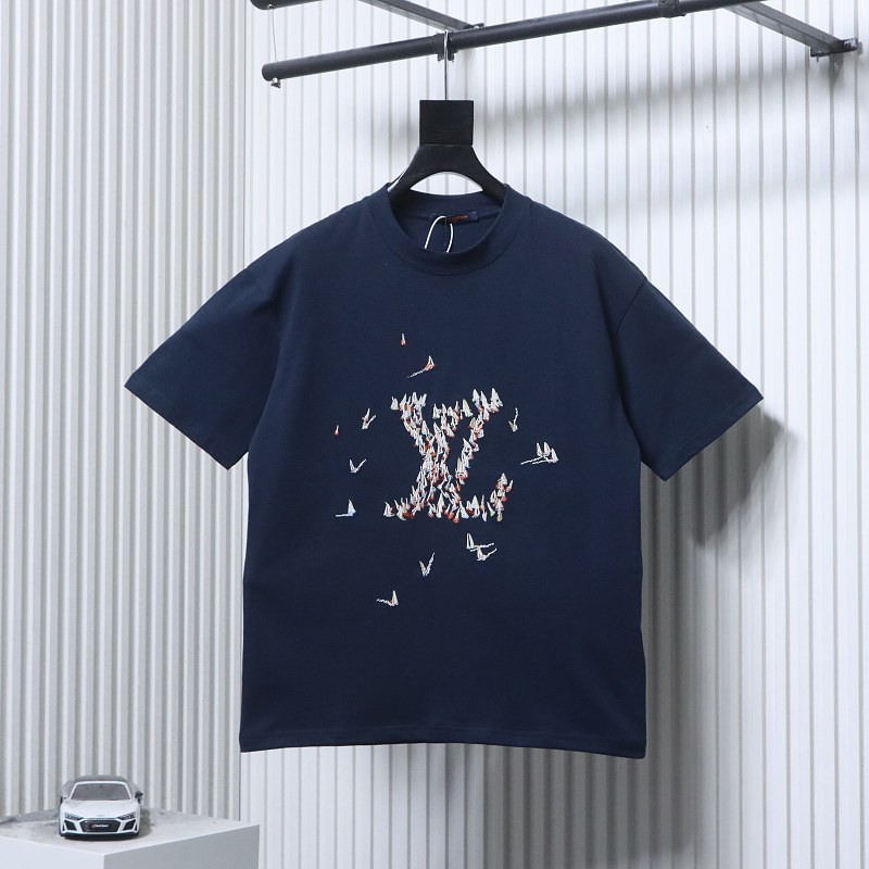 LOUIS VUITTON 26SS Sailing Logo Embroidery Logo White Short Sleeve T-Shirt