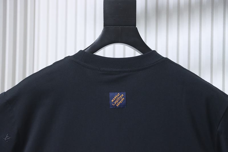 LOUIS VUITTON 26SS Tonal Pattern Embroidery Logo Short Sleeve T-Shirt Style 2