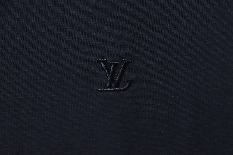 LOUIS VUITTON 26SS Tonal Pattern Embroidery Logo Short Sleeve T-Shirt Style 2