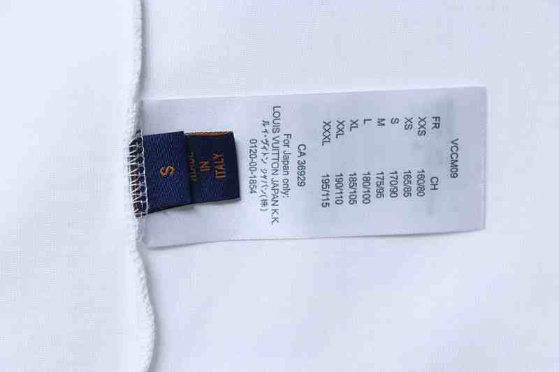 LOUIS VUITTON 26SS Triple Flower Embroidery Logo Black White Short Sleeve T-Shirt