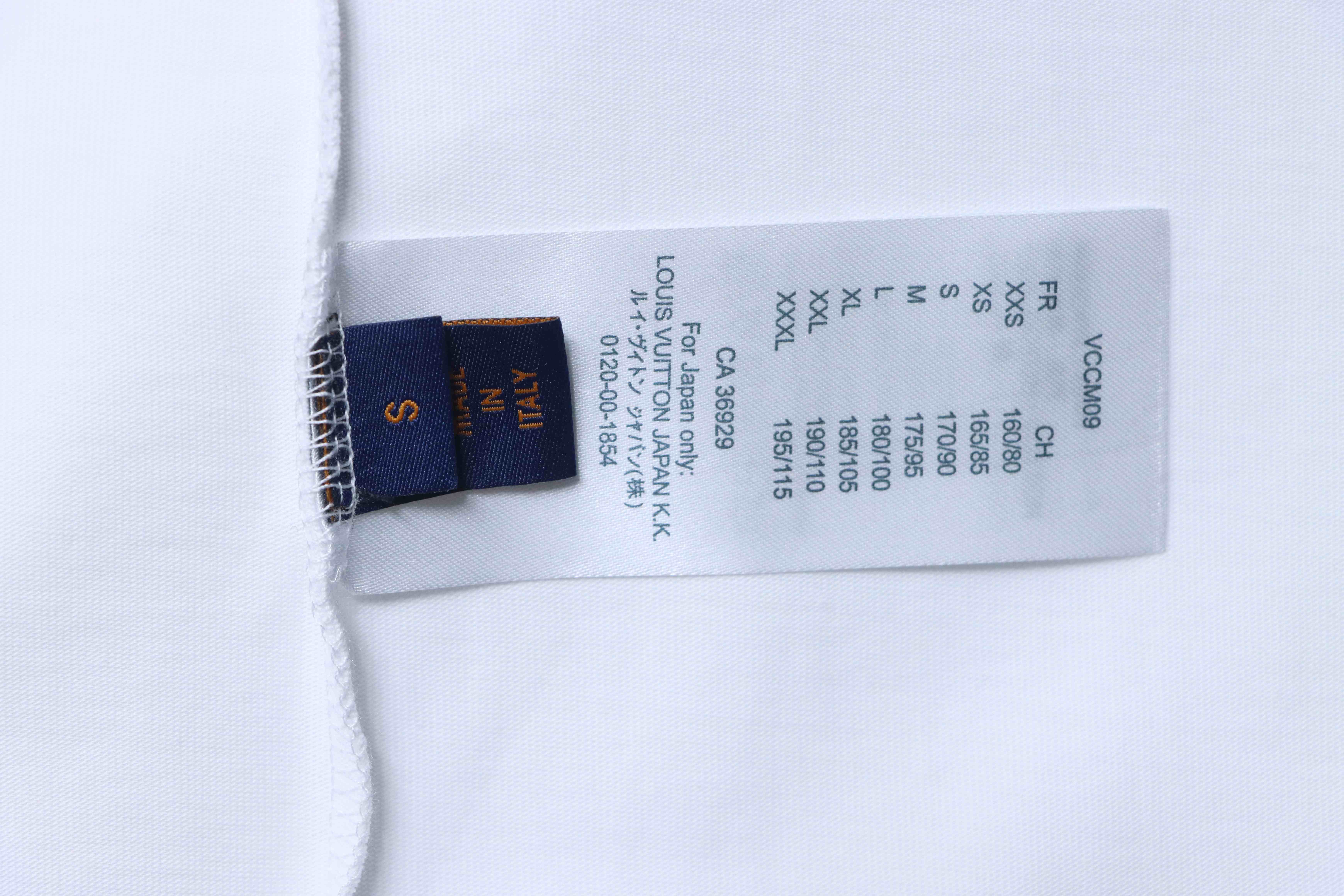 LOUIS VUITTON 26SS Triple Flower Embroidery Logo Black White Short Sleeve T-Shirt