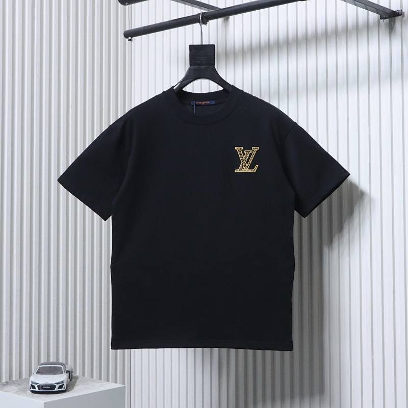 LOUIS VUITTON 26SS Triple Flower Embroidery Logo Short Sleeve T-Shirt Style 2
