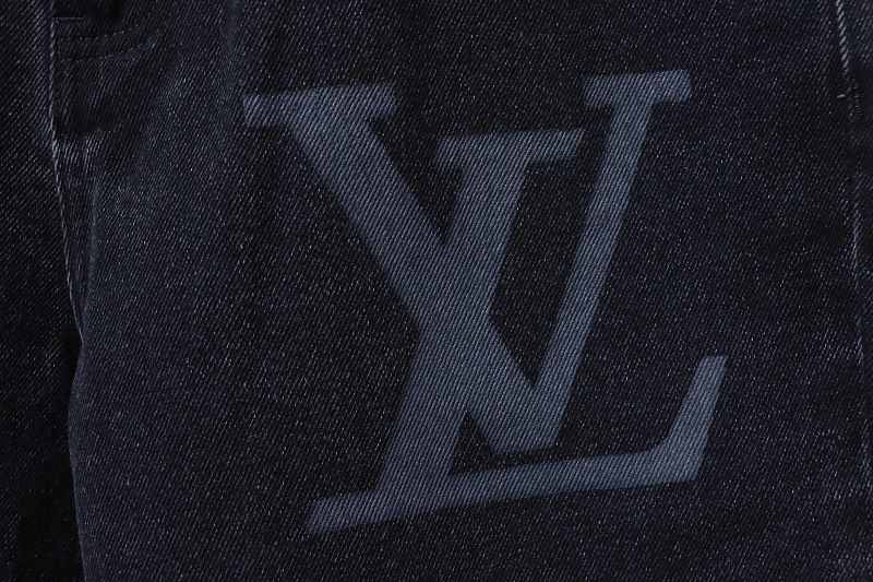LOUIS VUITTON Allover Print Gradient Denim Logo Short Sleeve T-Shirt
