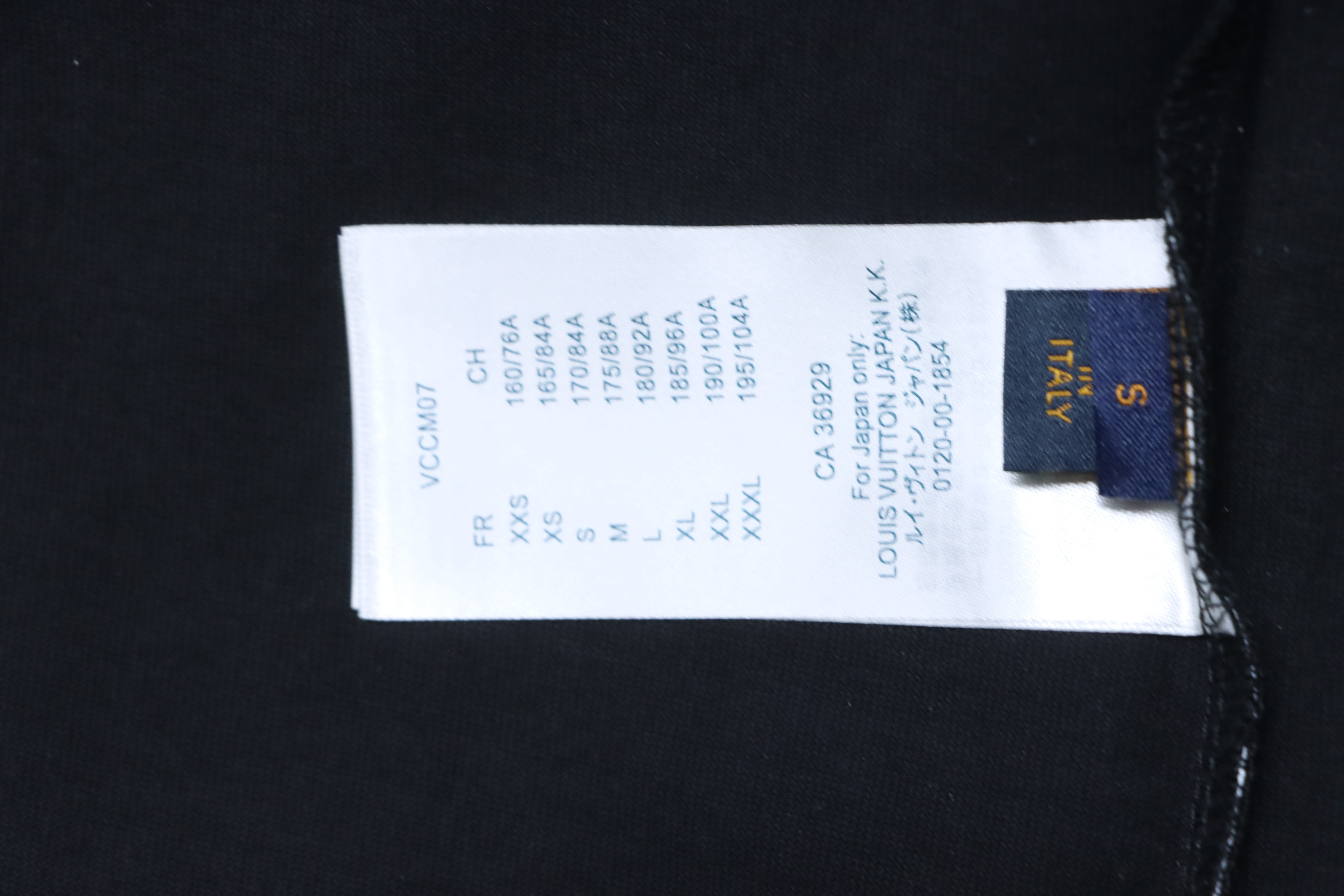 LOUIS VUITTON Allover Print Logo Black White Short Sleeve T-Shirt