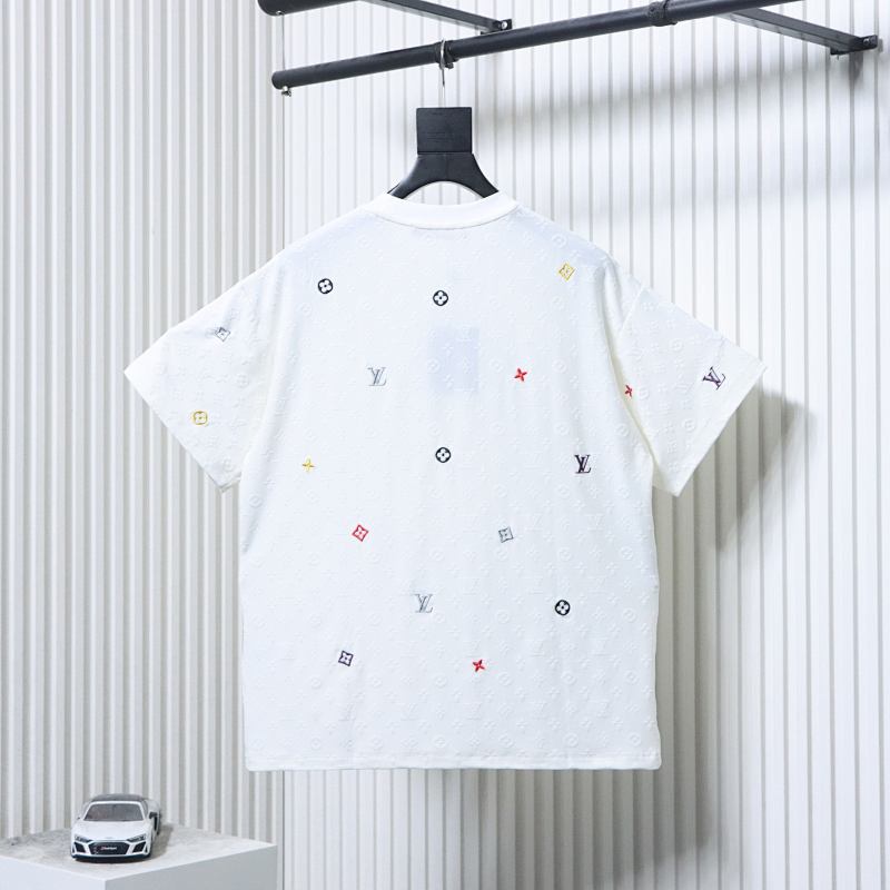 LOUIS VUITTON Allover Print Monogram Embroidery Logo Short Sleeve T-Shirt Style 1