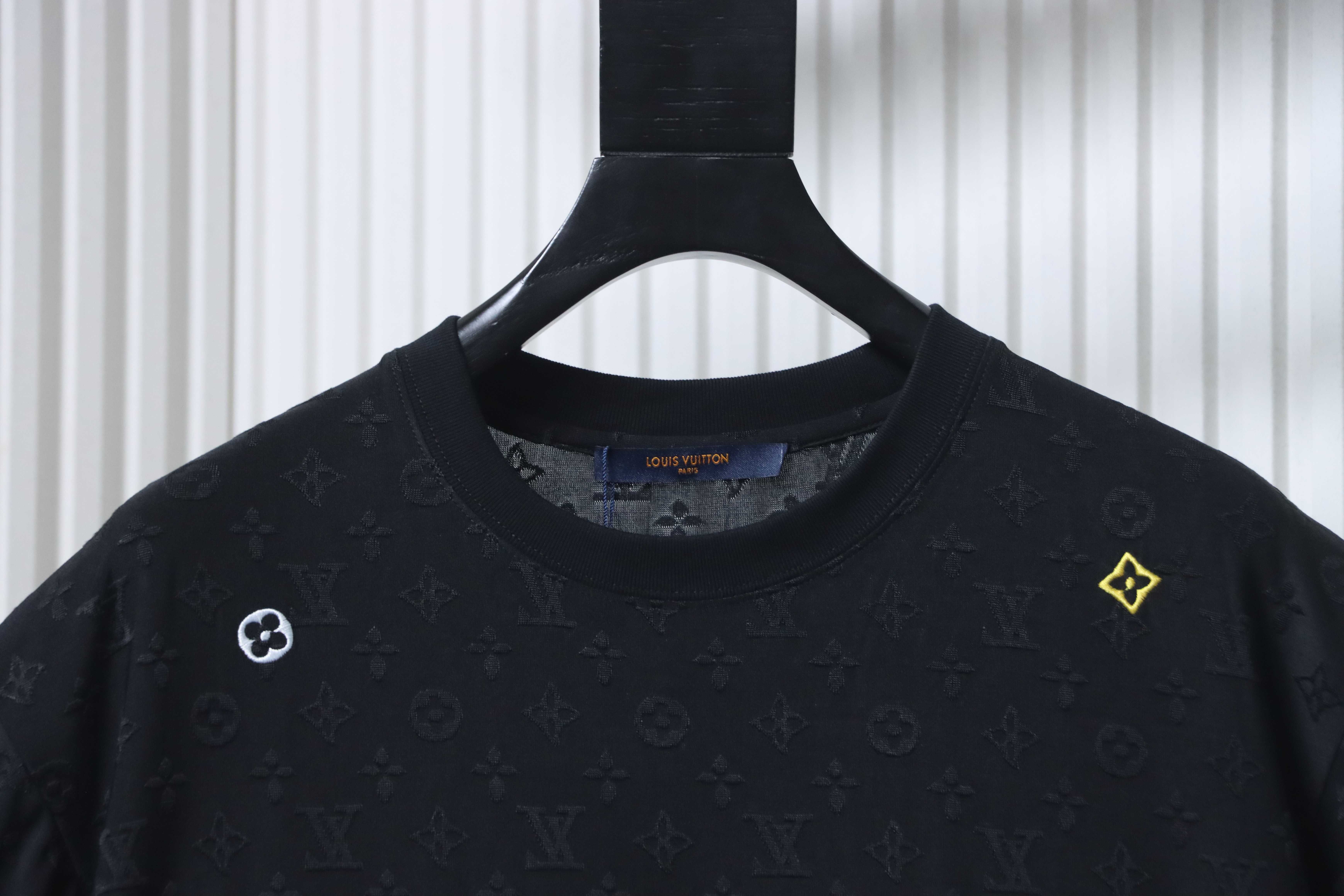 LOUIS VUITTON Allover Print Monogram Embroidery Logo Short Sleeve T-Shirt Style 2