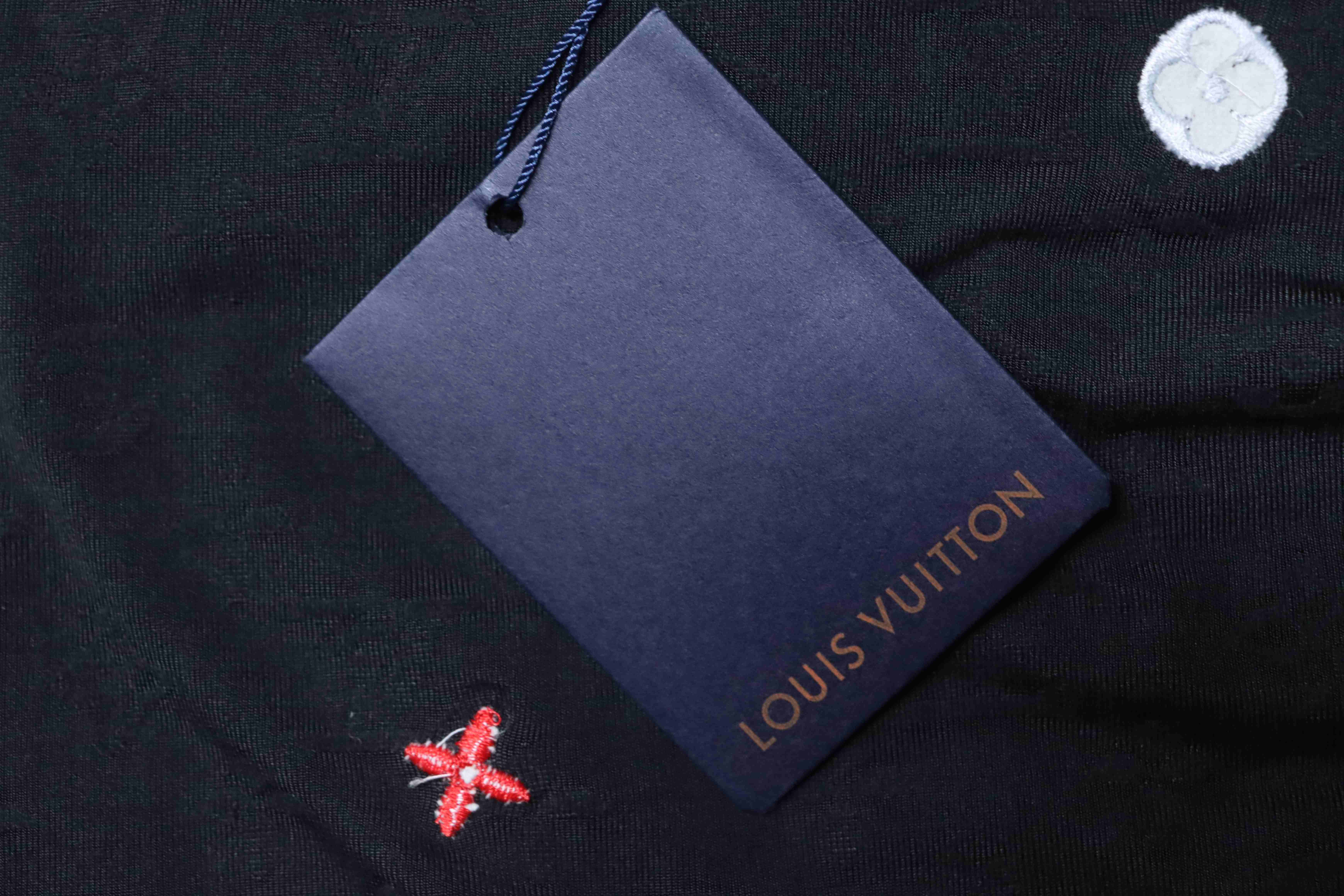 LOUIS VUITTON Allover Print Monogram Embroidery Logo Short Sleeve T-Shirt Style 2