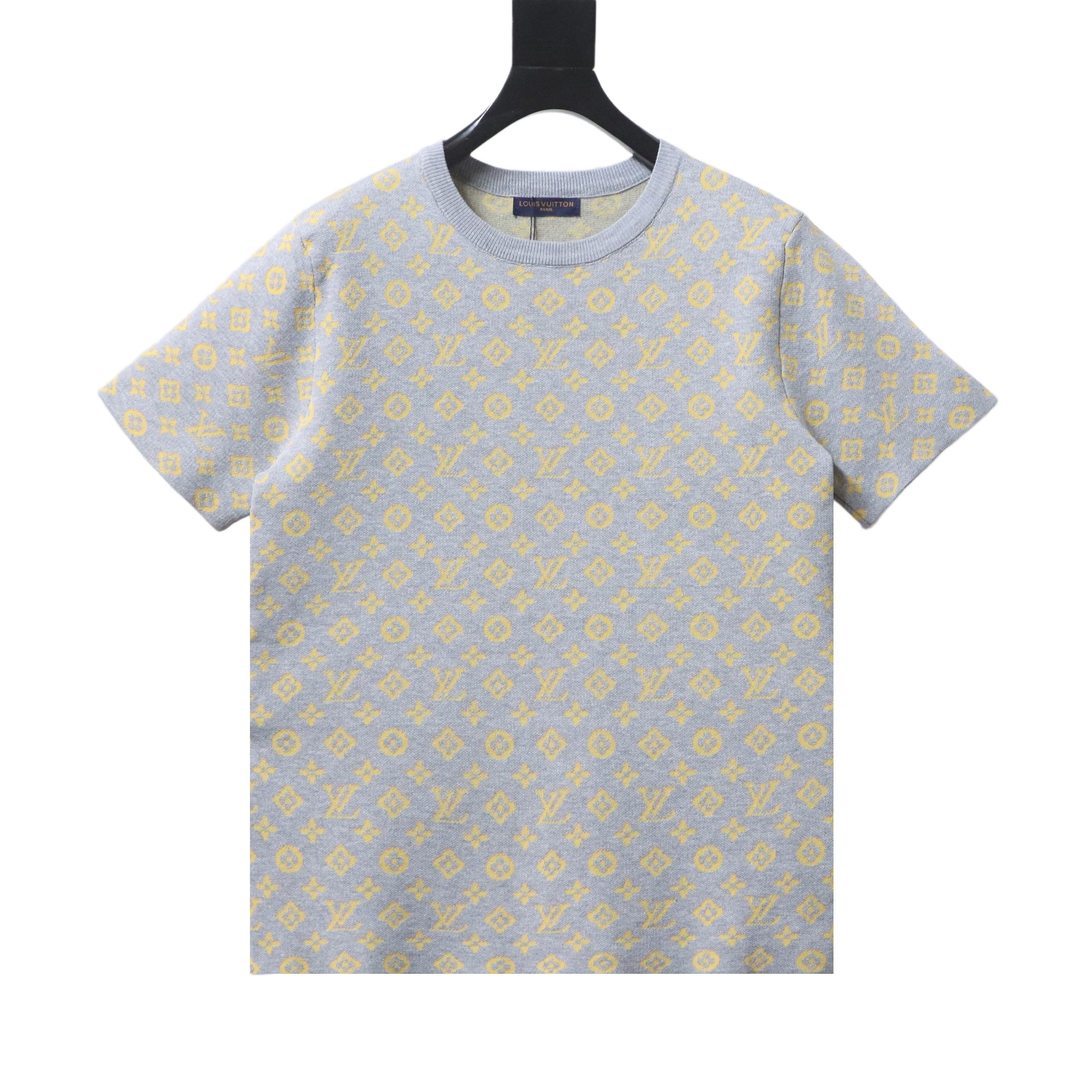 LOUIS VUITTON Allover Print Monogram Jacquard Monogram Short Sleeve T-Shirt
