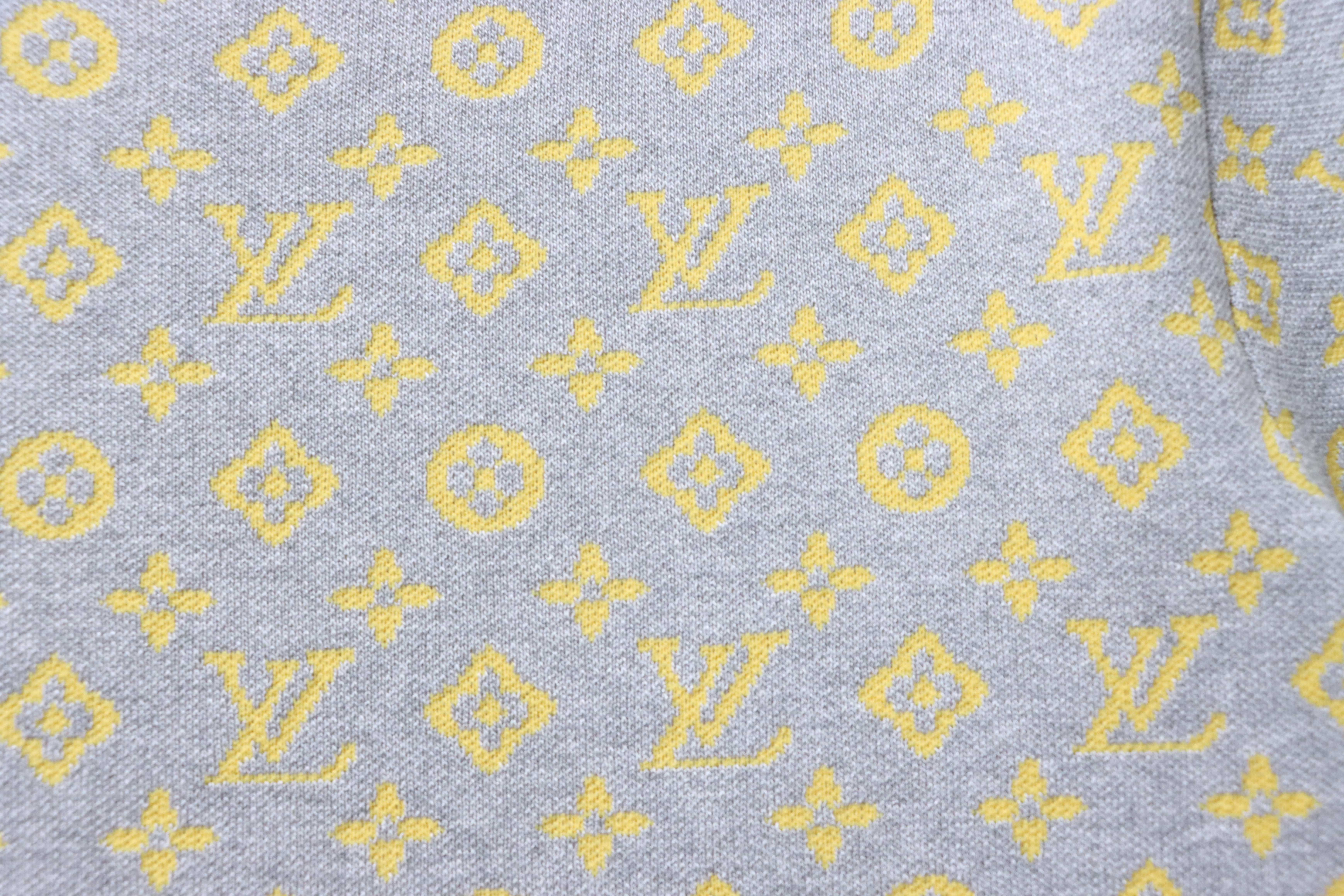 LOUIS VUITTON Allover Print Monogram Jacquard Monogram Short Sleeve T-Shirt