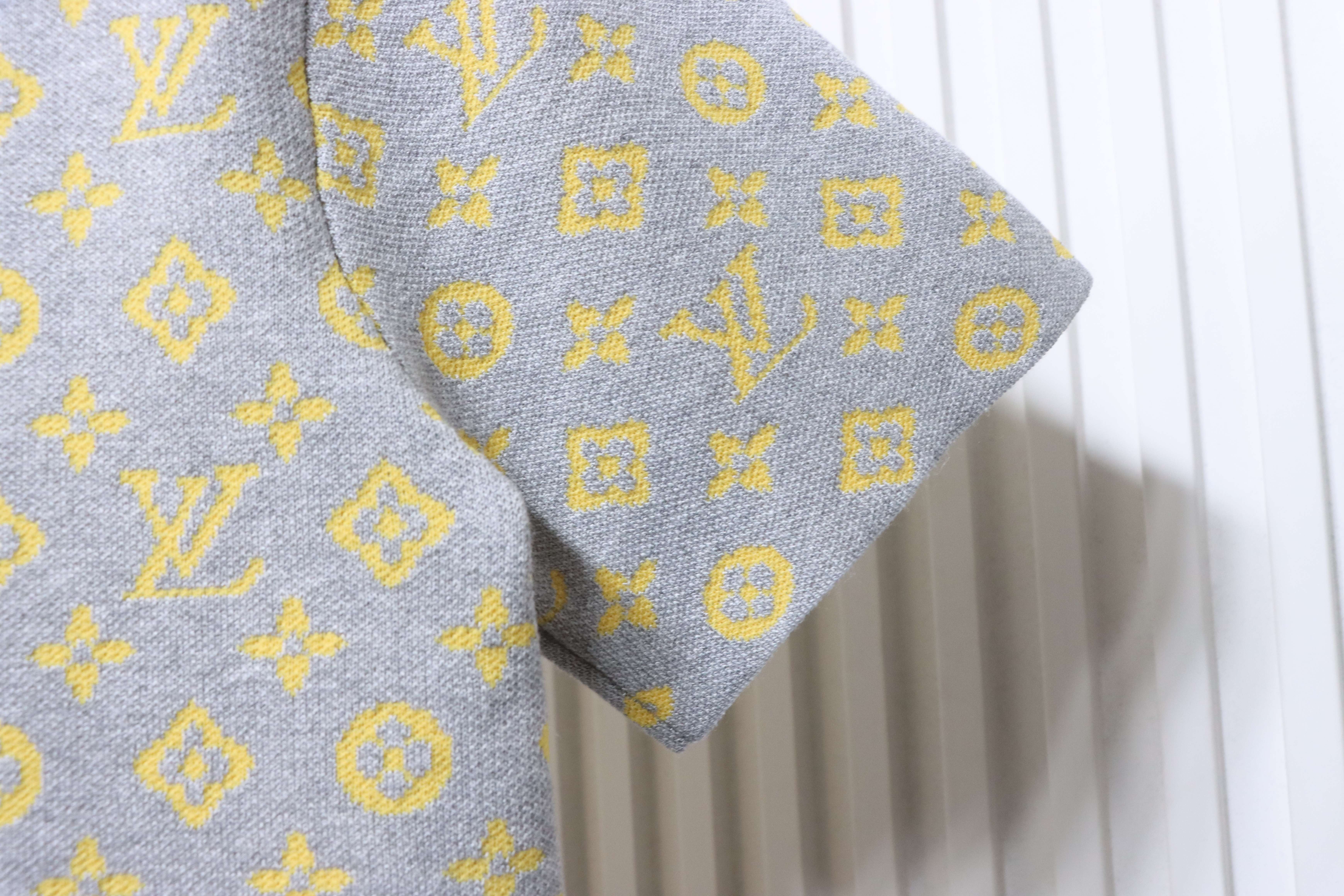 LOUIS VUITTON Allover Print Monogram Jacquard Monogram Short Sleeve T-Shirt