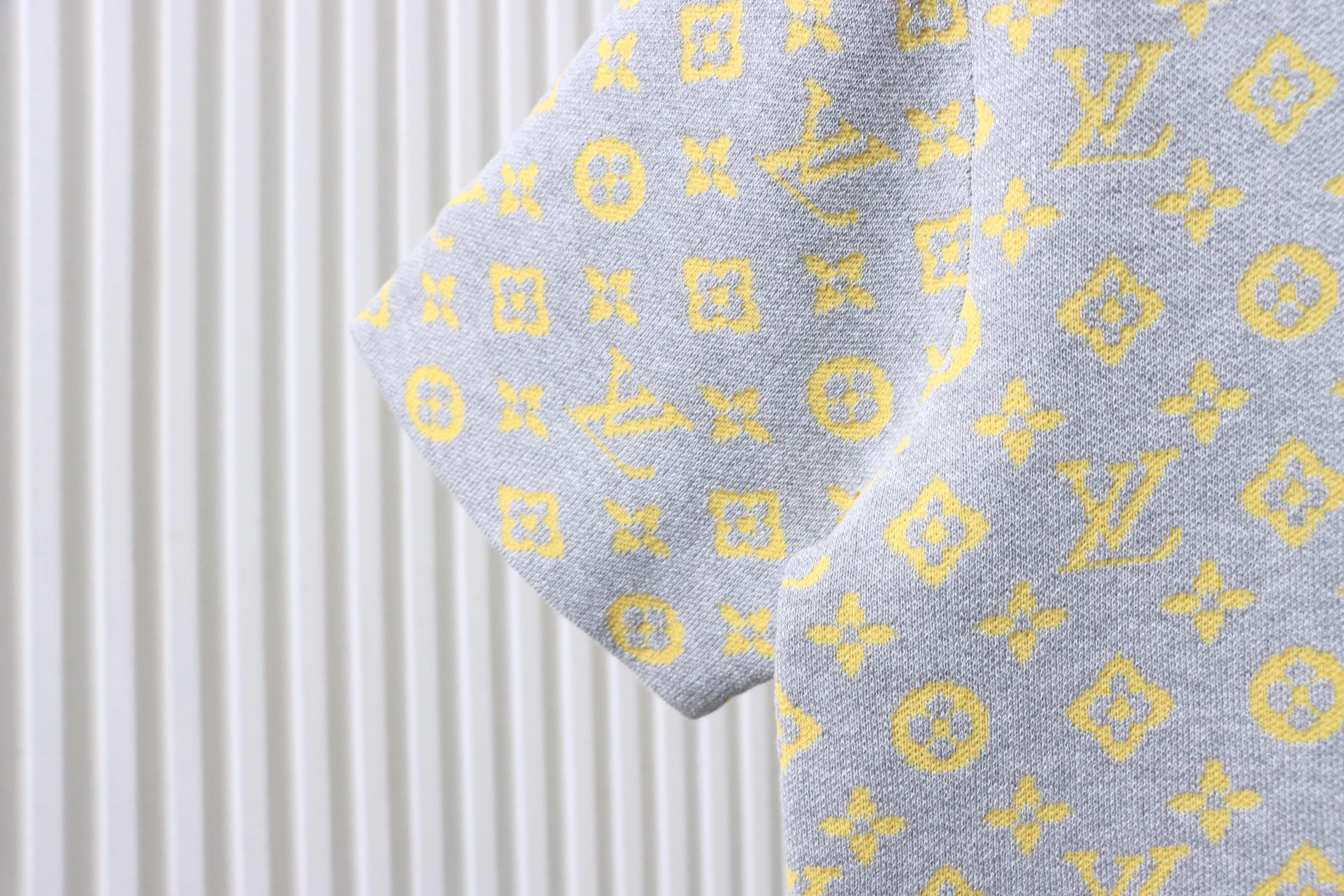 LOUIS VUITTON Allover Print Monogram Jacquard Monogram Short Sleeve T-Shirt