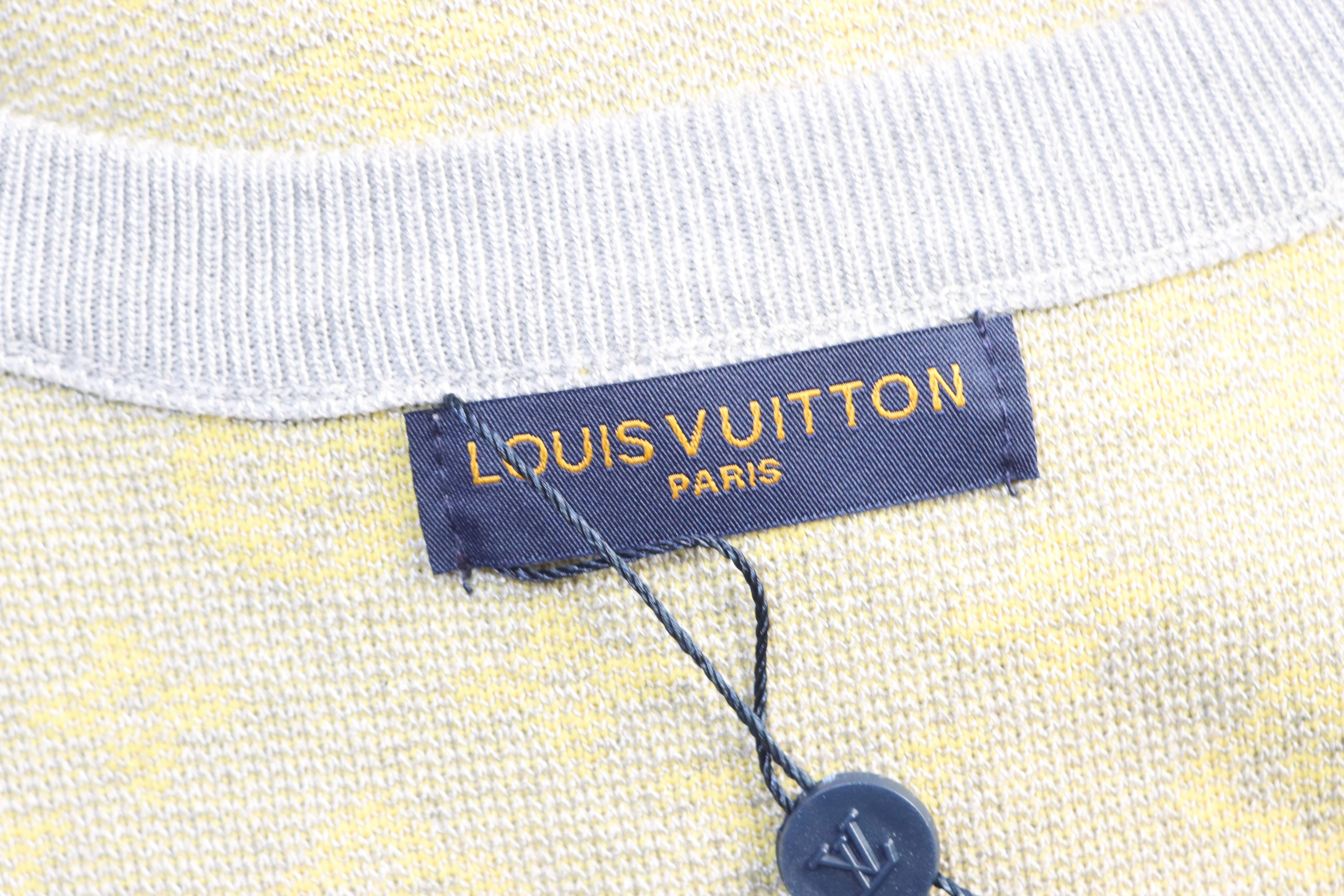 LOUIS VUITTON Allover Print Monogram Jacquard Monogram Short Sleeve T-Shirt