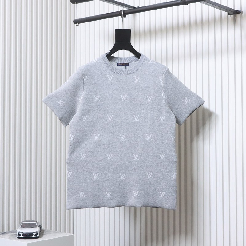 LOUIS VUITTON Allover Print Monogram Logo Short Sleeve T-Shirt