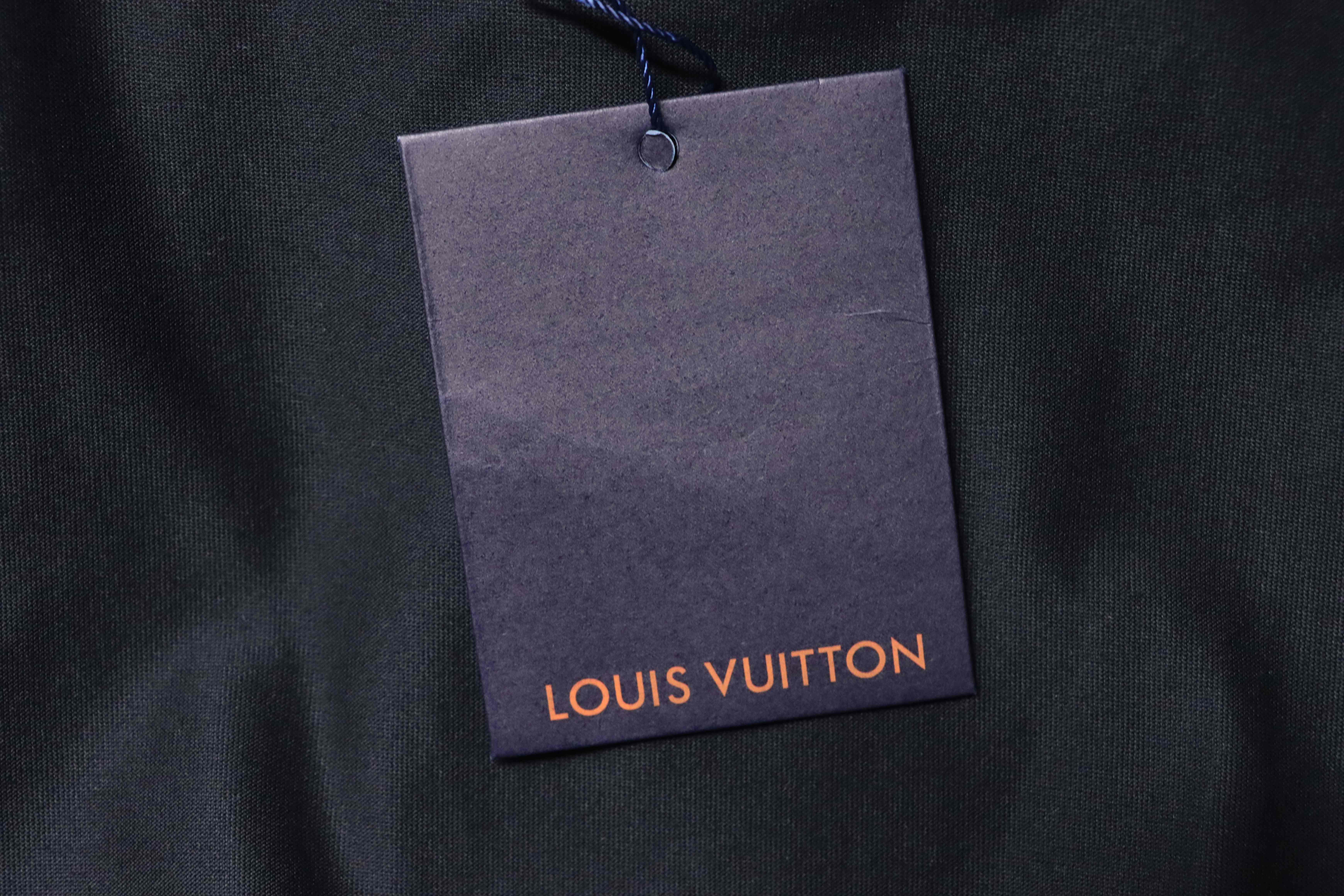 LOUIS VUITTON Allover Print Monogram Print Gradient Black White Short Sleeve T-Shirt