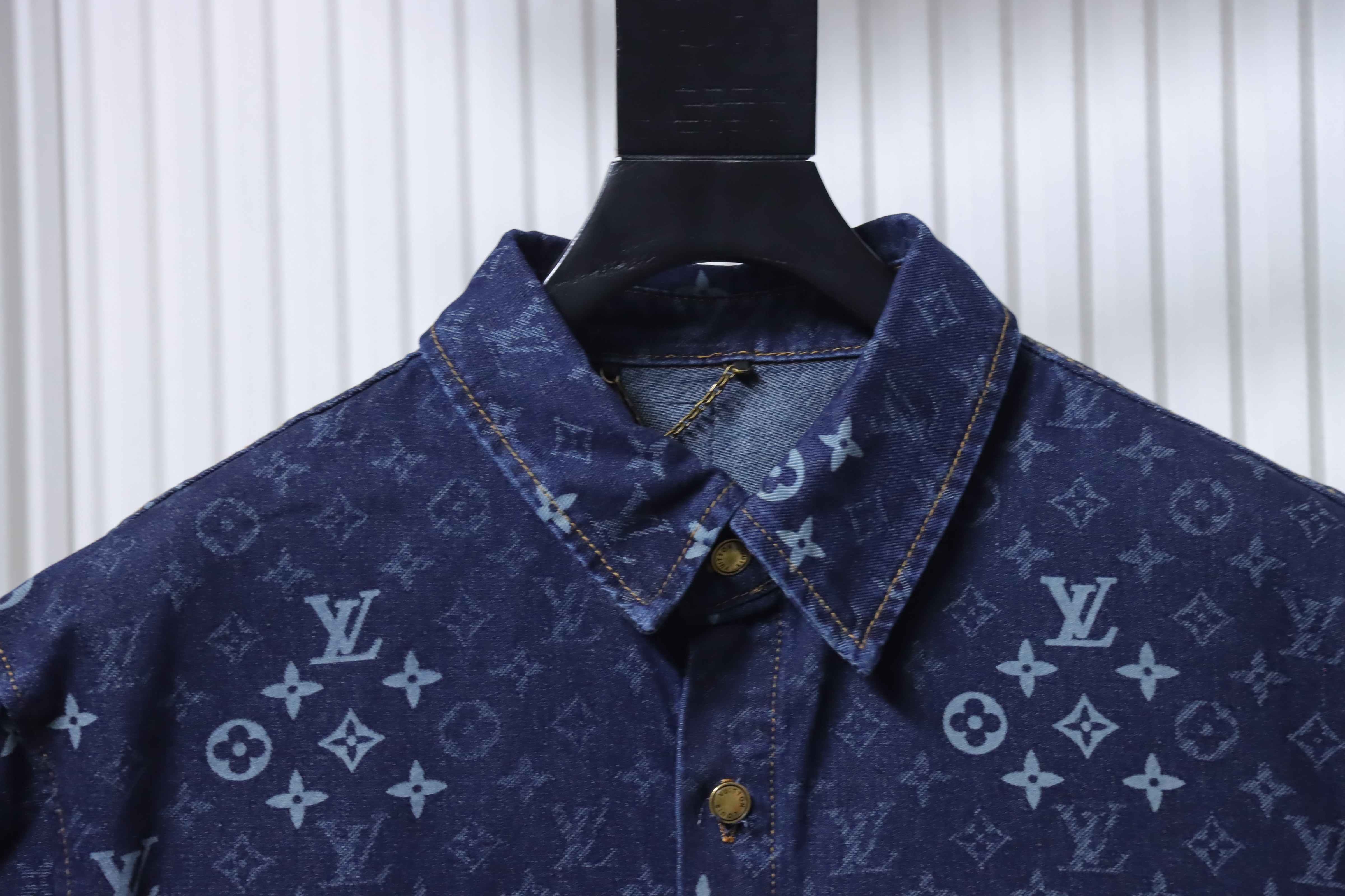 LOUIS VUITTON Allover Print Monogram Short Sleeve Shirt
