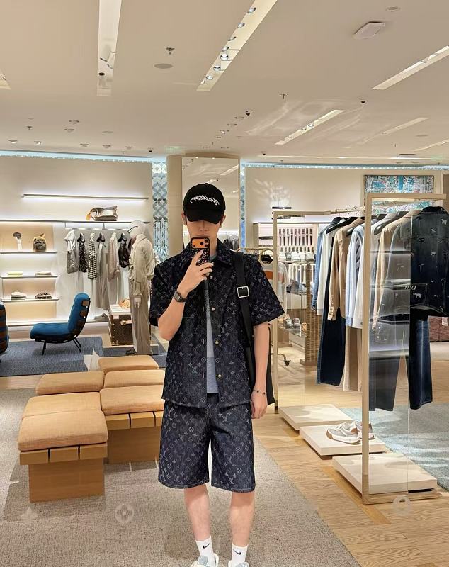 LOUIS VUITTON Allover Print Monogram Shorts