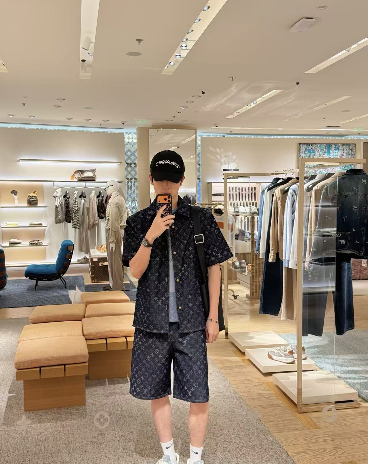LOUIS VUITTON Allover Print Monogram Shorts