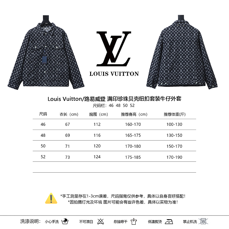 LOUIS VUITTON Allover Print Set Denim Jacket