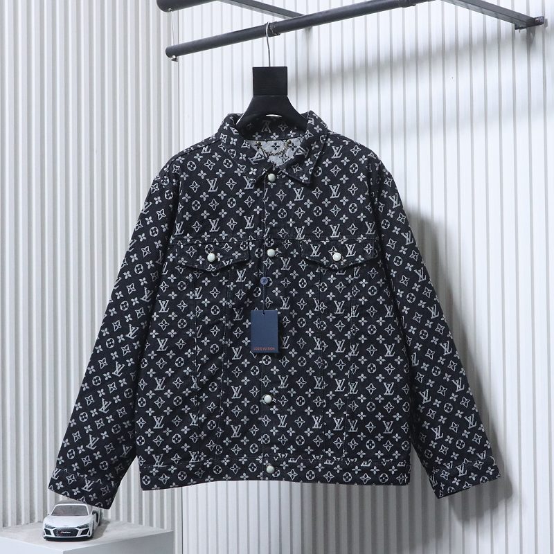LOUIS VUITTON Allover Print Set Denim Jacket