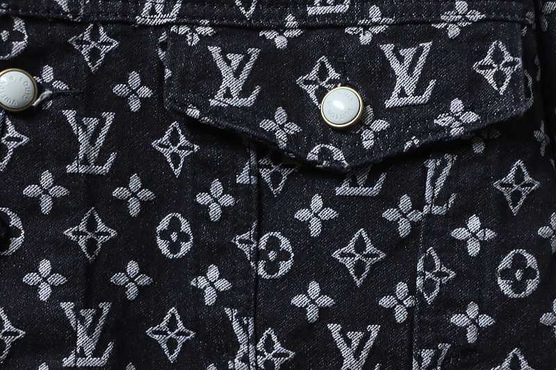 LOUIS VUITTON Allover Print Set Denim Jacket