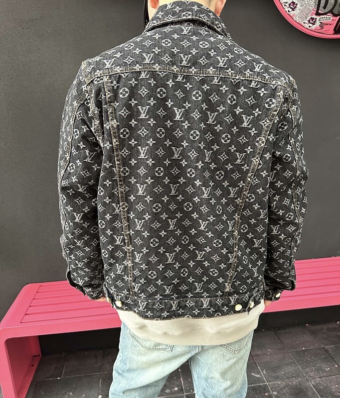 LOUIS VUITTON Allover Print Set Denim Jacket