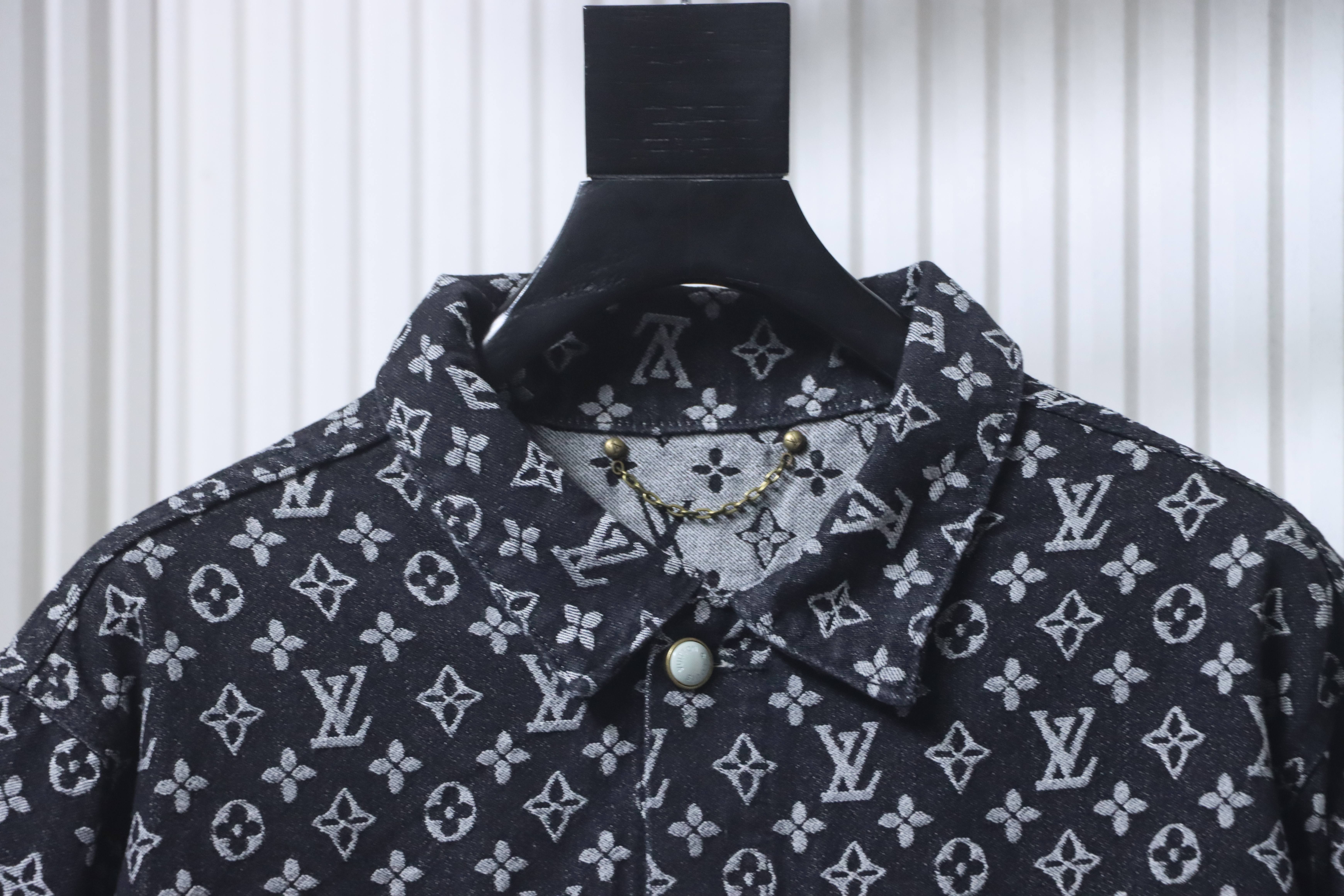 LOUIS VUITTON Allover Print Set Denim Jacket