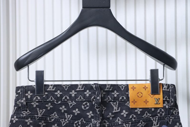LOUIS VUITTON Allover Print Set Denim Short Sleeve T-Shirt