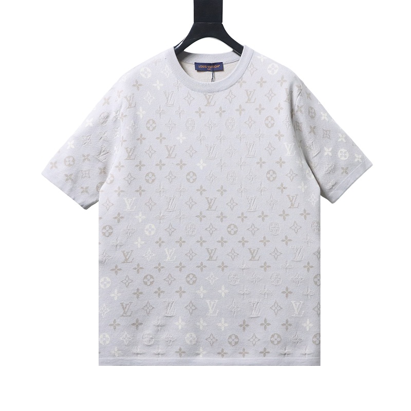 LOUIS VUITTON Allover Print Tonal Pattern Monogram Gradient Short Sleeve T-Shirt