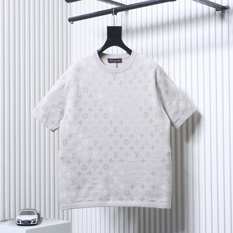 LOUIS VUITTON Allover Print Tonal Pattern Monogram Gradient Short Sleeve T-Shirt
