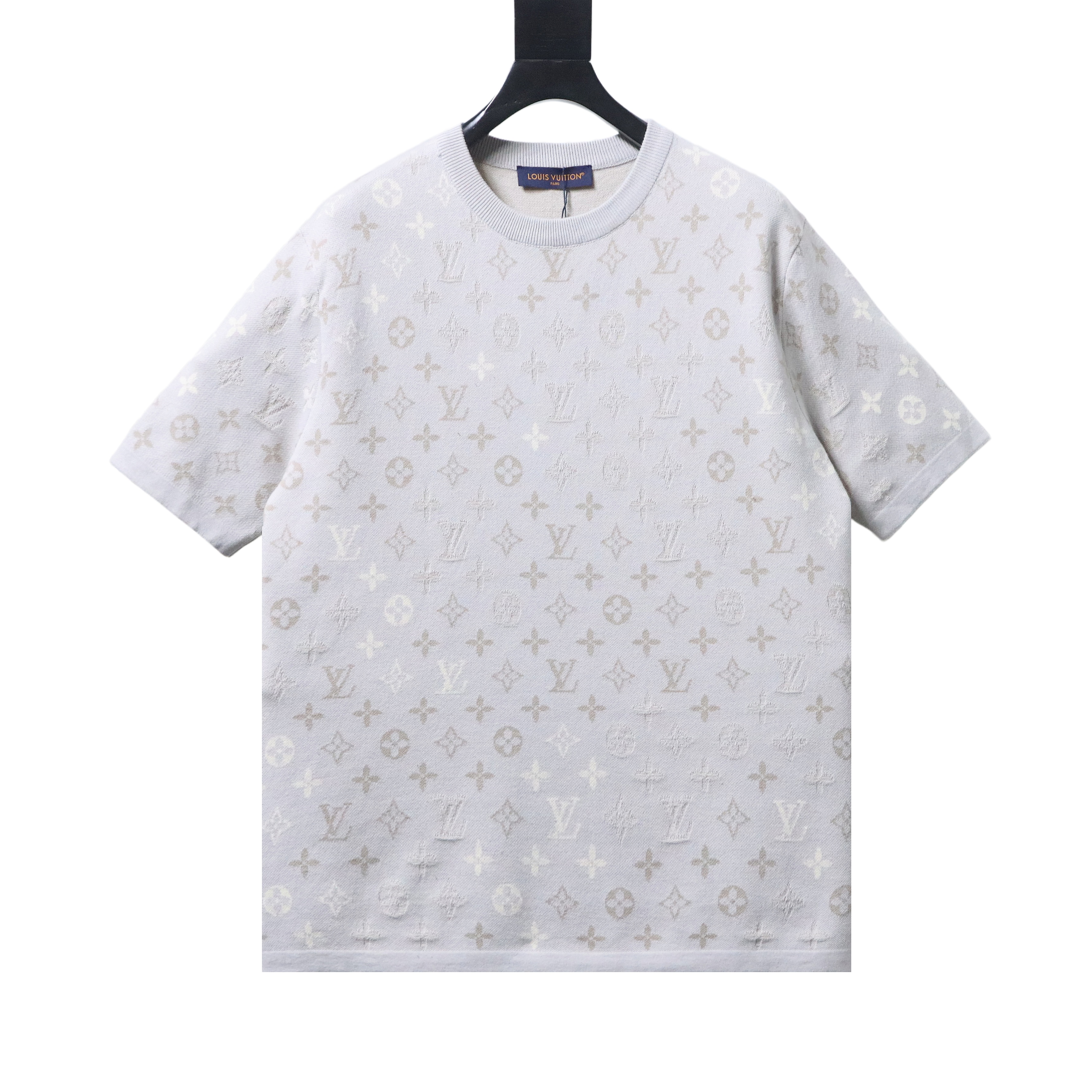 LOUIS VUITTON Allover Print Tonal Pattern Monogram Gradient Short Sleeve T-Shirt