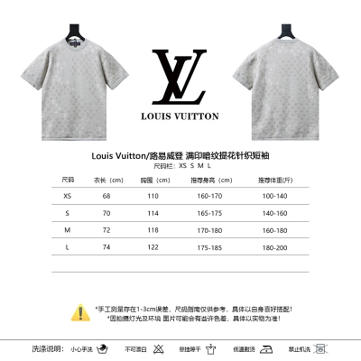 LOUIS VUITTON Allover Print Tonal Pattern Short Sleeve T-Shirt Style 2 02