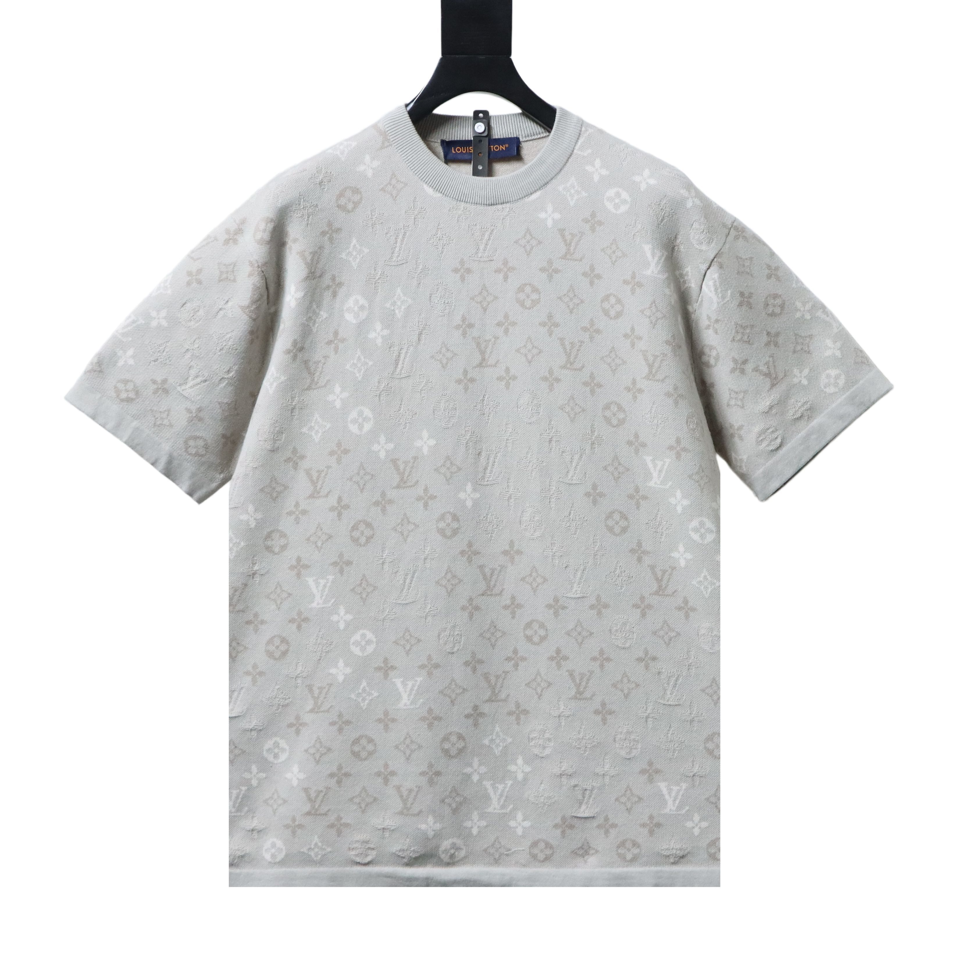 LOUIS VUITTON Allover Print Tonal Pattern Short Sleeve T-Shirt Style 2