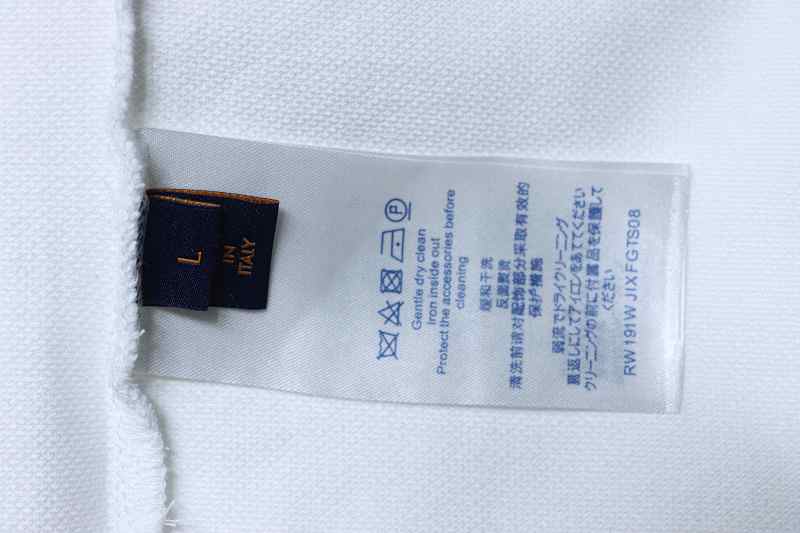 LOUIS VUITTON Black White Short Sleeve Polo Shirt