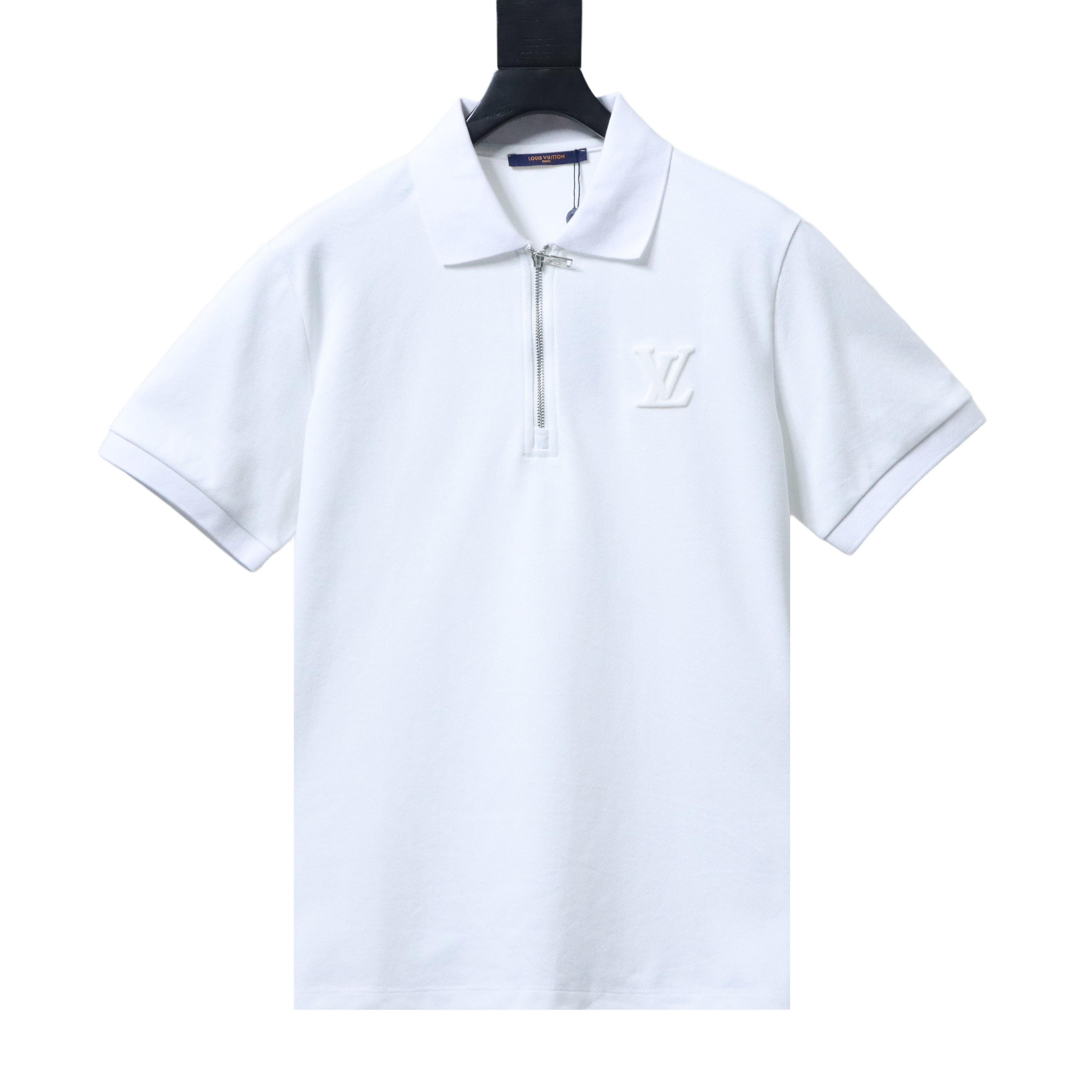 LOUIS VUITTON Black White Short Sleeve Polo Shirt