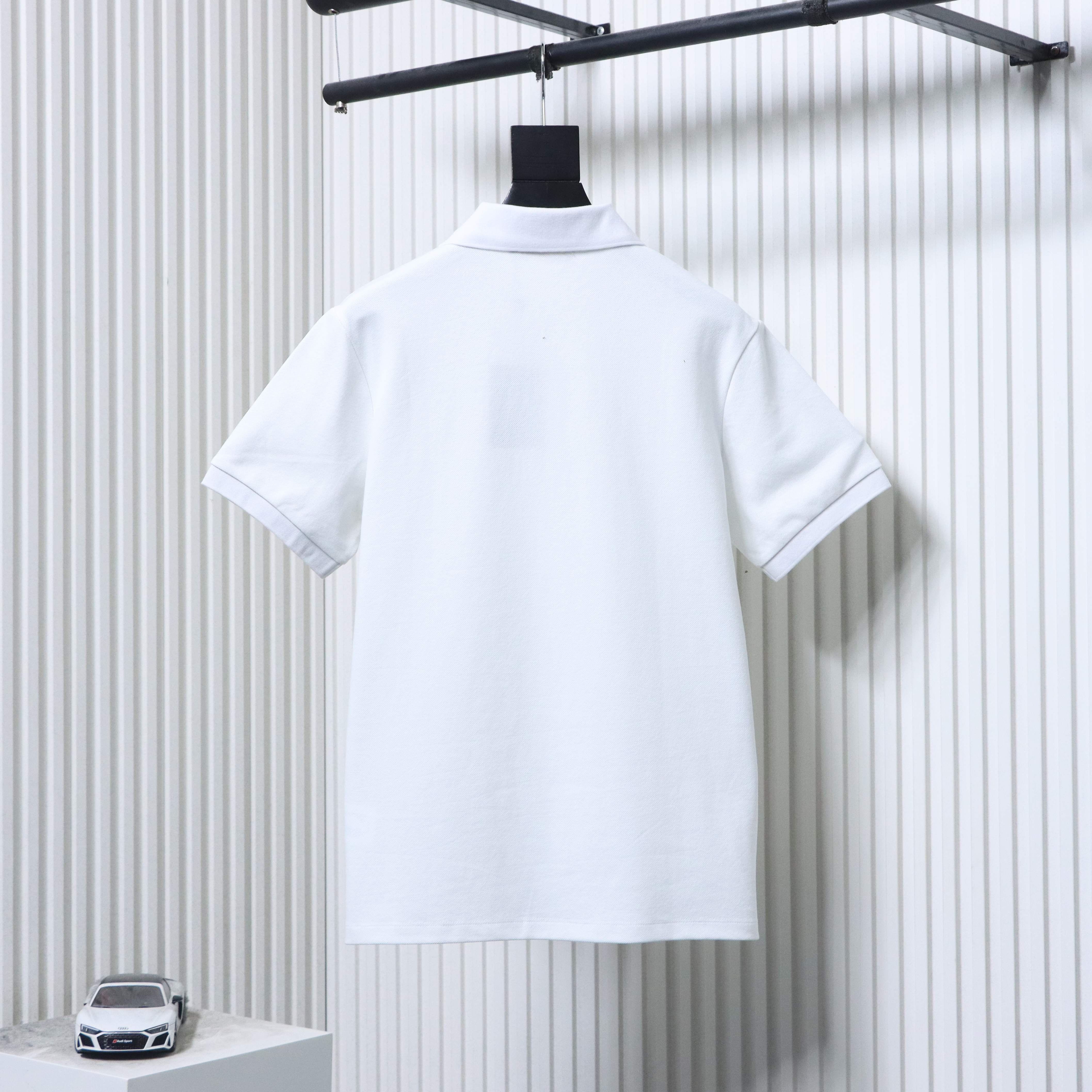 LOUIS VUITTON Black White Short Sleeve Polo Shirt