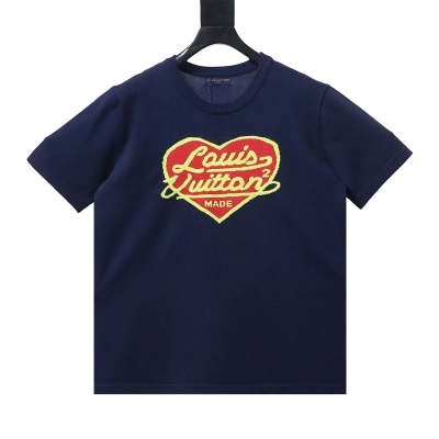 LOUIS VUITTON Black White Short Sleeve T-Shirt 01